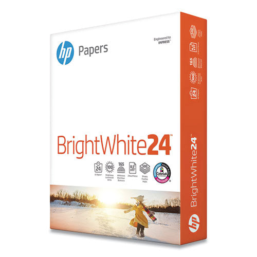 Brightwhite24 Paper, 100 Bright, 24 Lb Bond Weight, 8.5 X 11, Bright White, 500-ream