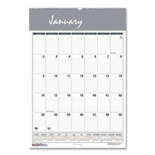 Recycled Bar Harbor Wirebound Monthly Wall Calendar, 8.5 X 11, 2022