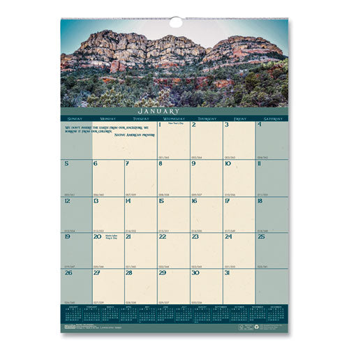 Recycled Landscapes Monthly Wall Calendar, 12 X 16.5, 2022