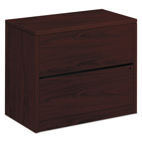10500 Series Lateral File, 2 Legal-letter-size File Drawers, Mahogany, 36" X 20" X 29.5"