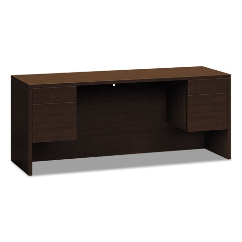 10500 Series Kneespace Credenza With 3-4-height Pedestals, 60w X 24d, Mahogany