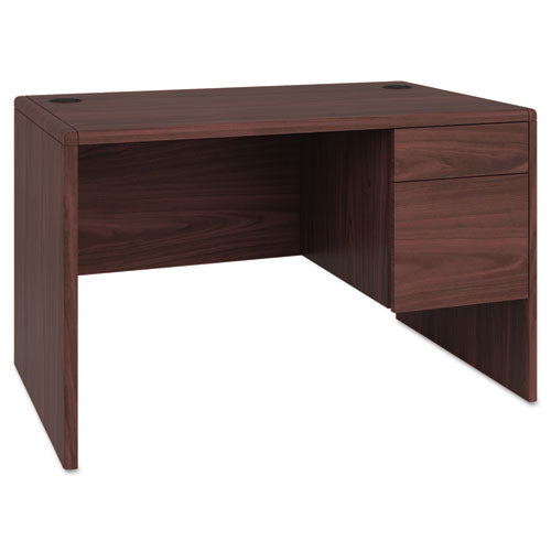 10700 Series Single Pedestal Desk With Three-quarter Height Right Pedestal, 48" X 30" X 29.5", Mahogany