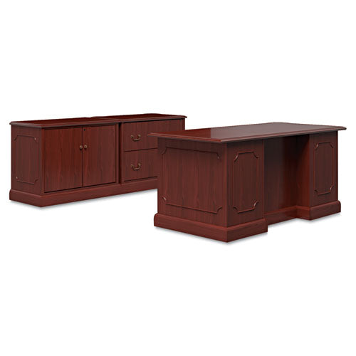 94000 Series Double Pedestal Desk, 60" X 30" X 29.5", Mahogany