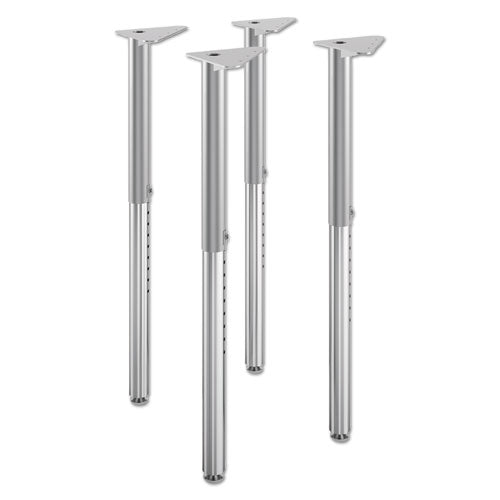 Build Adjustable Post Legs, 22" To 34" High, Black, 4-pack