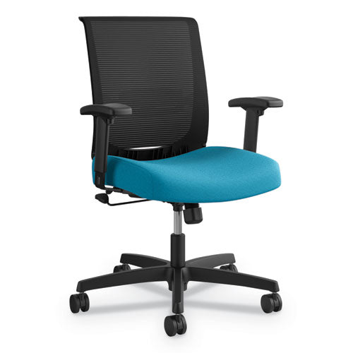 Convergence Mid-back Task Chair, Synchro-tilt And Seat Glide, Supports Up To 275 Lb, Black