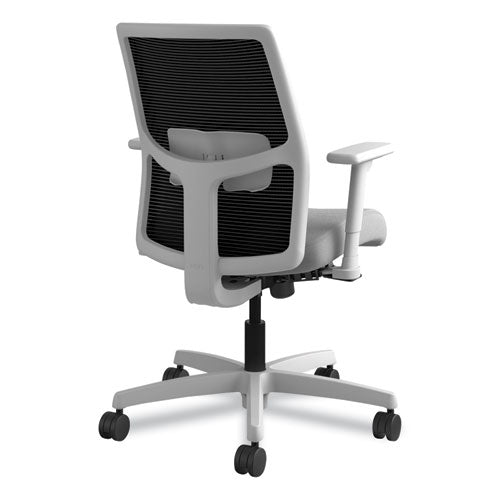 Ignition 2.0 4-way Stretch Low-back Mesh Task Chair, Supports Up To 300 Lb, Frost Seat, Charcoal Back, Titanium Base