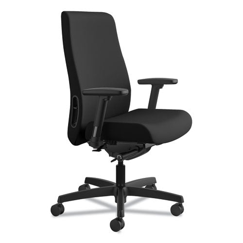 Endorse Upholstered Mid-back Work Chair, Supports Up To 300 Lb, 17.5" To 21.75" Seat Height, Black