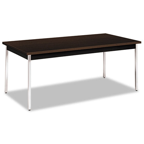 Utility Table, Rectangular, 72w X 36d X 29h, Mocha-black