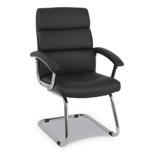 Traction Guest Chair, 20.1" X 27.2" X 39.3", Black Seat-back, Chrome Base