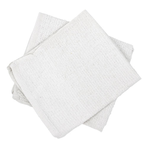Counter Cloth-bar Mop, 15.5 X 17, White, Cotton, 60-carton