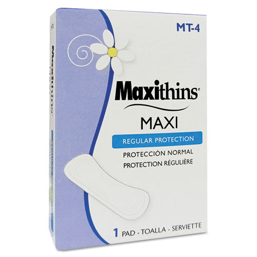 Maxithins Vended Sanitary Napkins #4, Maxi, 250 Individually Boxed Napkins-carton