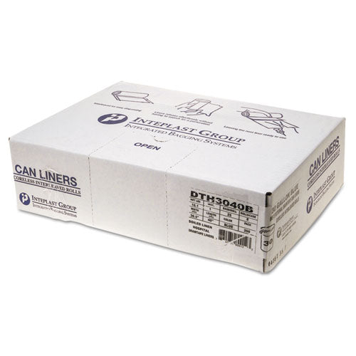 Draw-tuff Institutional Draw-tape Can Liners, 30 Gal, 1 Mil, 30.5" X 40", Blue, 200-carton