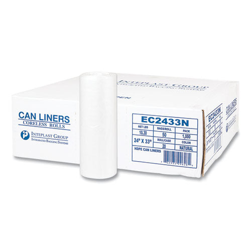 High-density Commercial Can Liners, 16 Gal, 5 Microns, 24" X 33", Natural, 1,000-carton