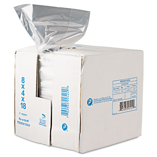 Food Bags, 8 Qt, 0.68 Mil, 8" X 18", Clear, 1,000-carton