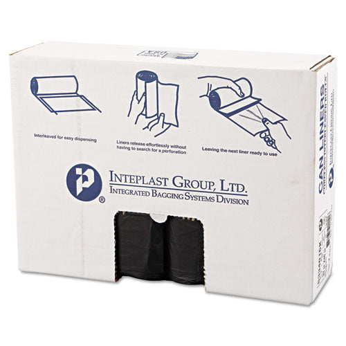 High-density Interleaved Commercial Can Liners, 33 Gal, 16 Microns, 33" X 40", Black, 250-carton