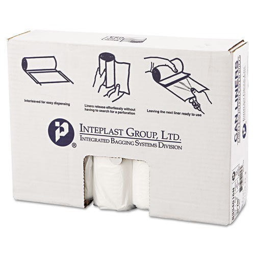 High-density Interleaved Commercial Can Liners, 33 Gal, 16 Microns, 33" X 40", Clear, 250-carton