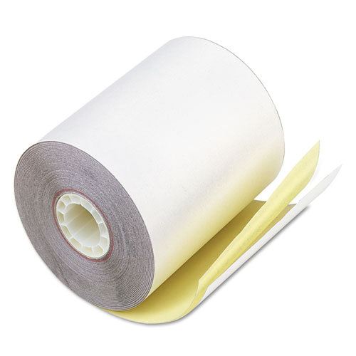 Impact Printing Carbonless Paper Rolls, 0.69" Core, 3.25" X 80 Ft, White-canary, 60-carton
