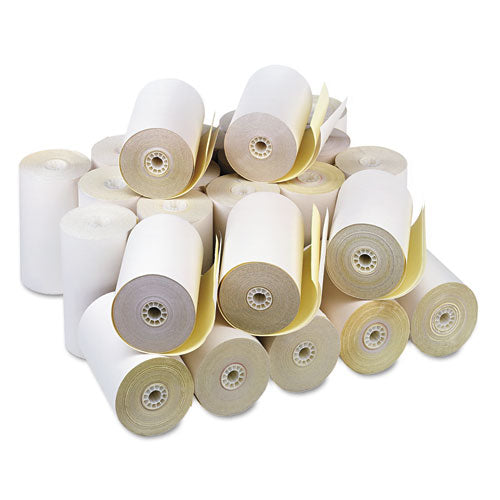 Impact Printing Carbonless Paper Rolls, 4.5" X 90 Ft, White-canary, 24-carton