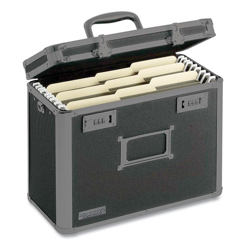 Locking Personal File Tote, Letter, 7.25 X 13.75 X 12.5, Tactical Black