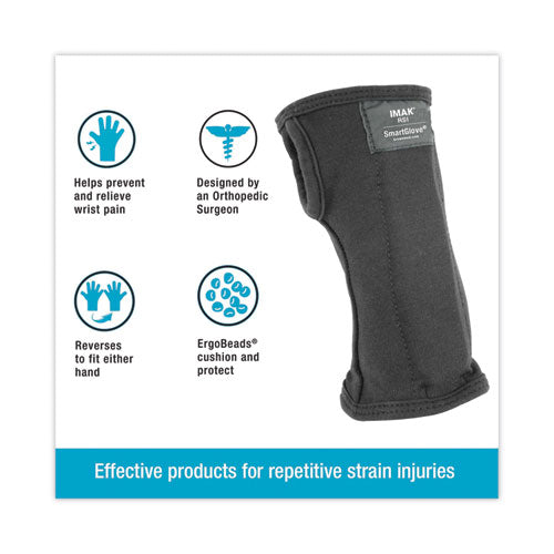 Smartglove Wrist Wrap, Large, Fits Hands Up To 4.25" Wide, Black