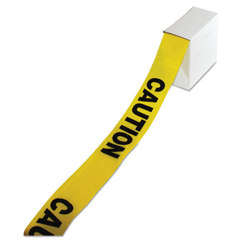 Site Safety Barrier Tape, "caution" Text, 3" X 1,000 Ft, Yellow-black