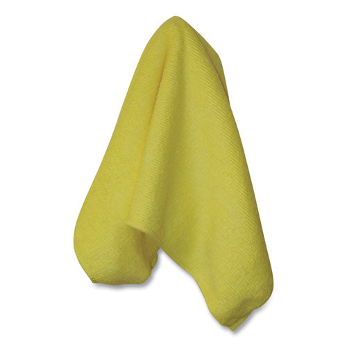 Premium Weight Microfiber Dry Cloths, 16 X 16, Yellow, 12-pack