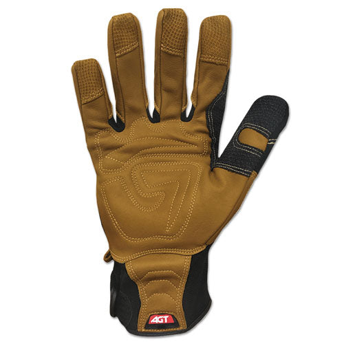 Ranchworx Leather Gloves, Black-tan, X-large