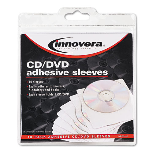 Self-adhesive Cd-dvd Sleeves, 10-pack