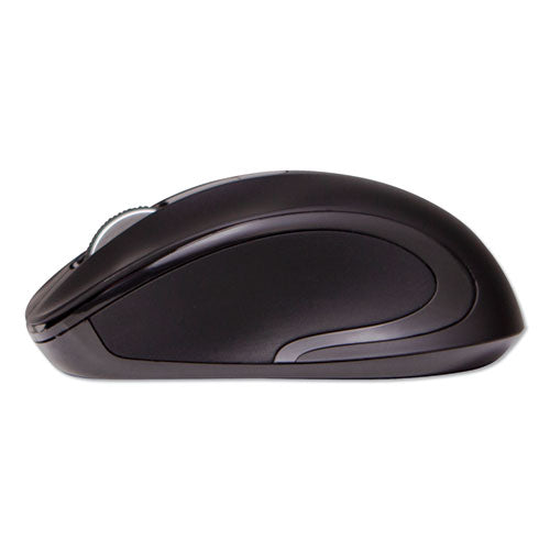 Mid-size Wireless Optical Mouse With Micro Usb, 2.4 Ghz Frequency-32 Ft Wireless Range, Right Hand Use, Black