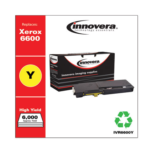 Remanufactured Yellow High-yield Toner, Replacement For Xerox 6600 (106r02227), 6,000 Page-yield