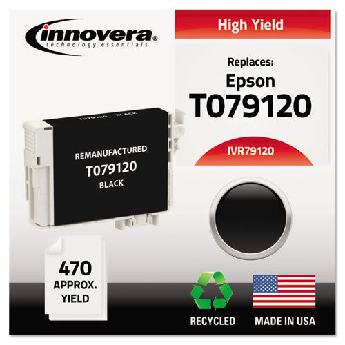 Remanufactured Black High-yield Ink, Replacement For Epson 79 (t079120), 470 Page-yield
