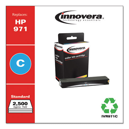 Remanufactured Cyan Ink, Replacement For Hp 971 (cn622am), 2,500 Page-yield