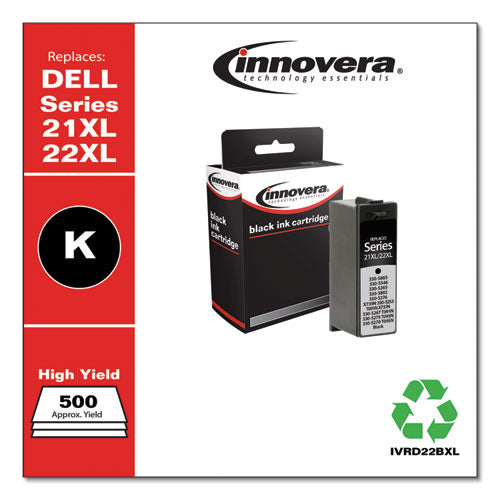 Remanufactured Black High-yield Ink, Replacement For 21xl-22xl (330-5885), 500 Page-yield
