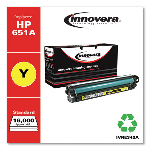 Remanufactured Yellow Toner, Replacement For Hp 651a (ce342a), 13,500 Page-yield