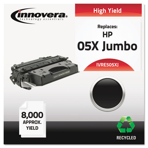 Remanufactured Black Extended-yield Toner, Replacement For Hp 05x (ce505xj), 8,000 Page-yield