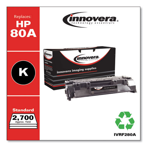 Remanufactured Black Toner, Replacement For Hp 80a (cf280a), 2,700 Page-yield