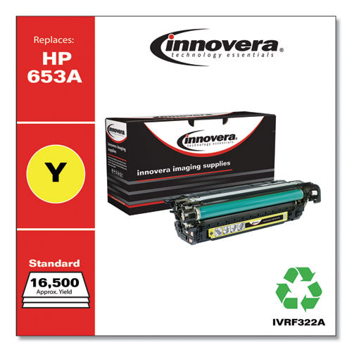 Remanufactured Yellow Toner, Replacement For Hp 653a (cf322a), 16,500 Page-yield