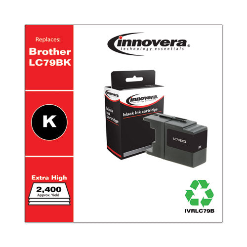Remanufactured Black Extra High-yield Ink, Replacement For Brother Lc79bk, 2,400 Page-yield