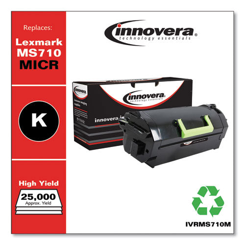Remanufactured Black High-yield Micr Toner, Replacement For Lexmark Ms710m (52d0ha0), 25,000 Page-yield