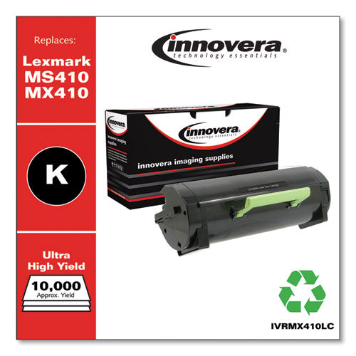 Remanufactured Black Ultra High-yield Toner, Replacement For Lexmark Ms410-mx410, 10,000 Page-yield