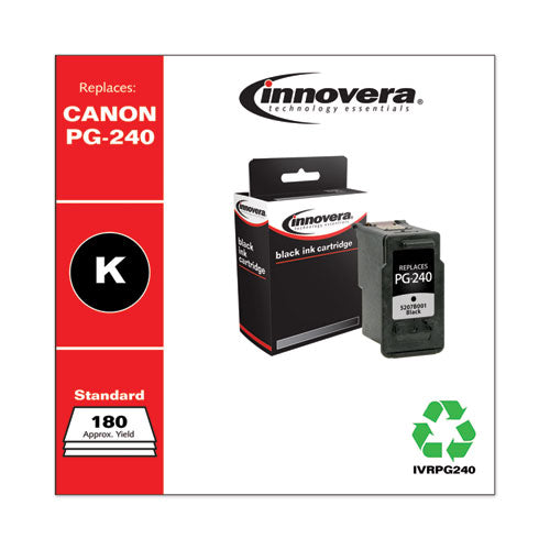 Remanufactured Black Ink, Replacement For Canon Pg-240 (5207b001), 180 Page-yield