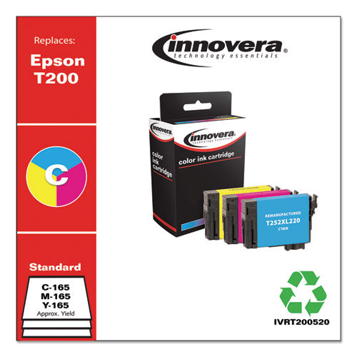 Remanufactured Cyan-magenta-yellow Ink, Replacement For Epson T200 (t200520), 165 Page-yield