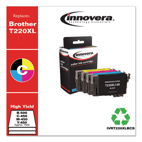 Remanufactured Black-cyan-magenta-yellow Ink, Replacement For T220xl (t220xl120-220-320-420), 500-450 Page-yield
