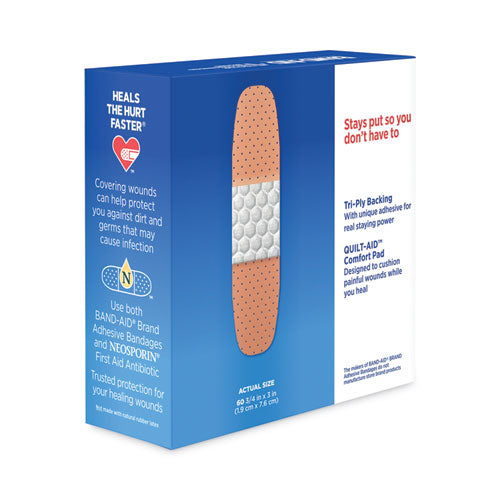 Plastic Adhesive Bandages, 0.75 X 3, 60-box
