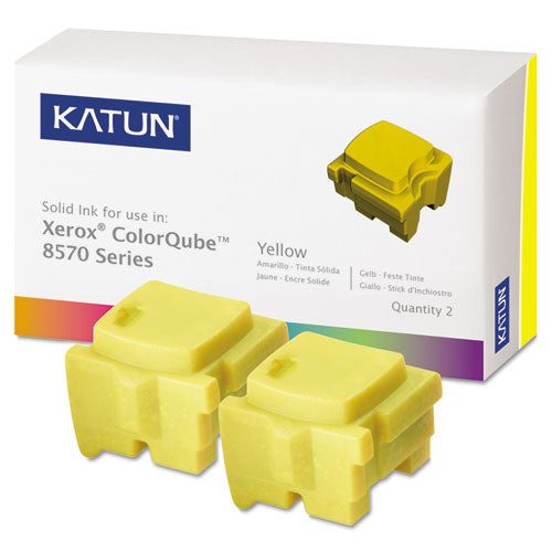Compatible 108r00928 Solid Ink Stick, 4,400 Page-yield, Yellow, 2-box