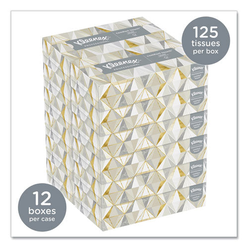 White Facial Tissue For Business, 2-ply, 125 Sheets-box, 12 Boxes-carton