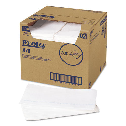 X70 Wipers, Kimfresh Antimicrobial, 12.5 X 23.5, White, 300-carton