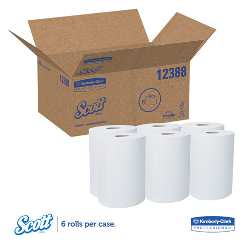 Control Slimroll Towels, Absorbency Pockets, 8" X 580ft, White, 6 Rolls-carton