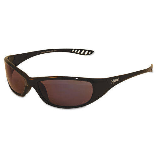 V40 Hellraiser Safety Glasses, Black Frame, Blue Mirror Lens