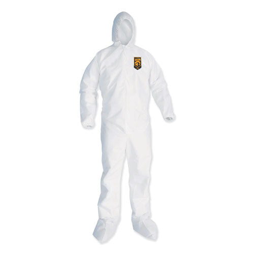A35 Liquid And Particle Protection Coveralls, Hooded, 2x-large, White, 25-carton